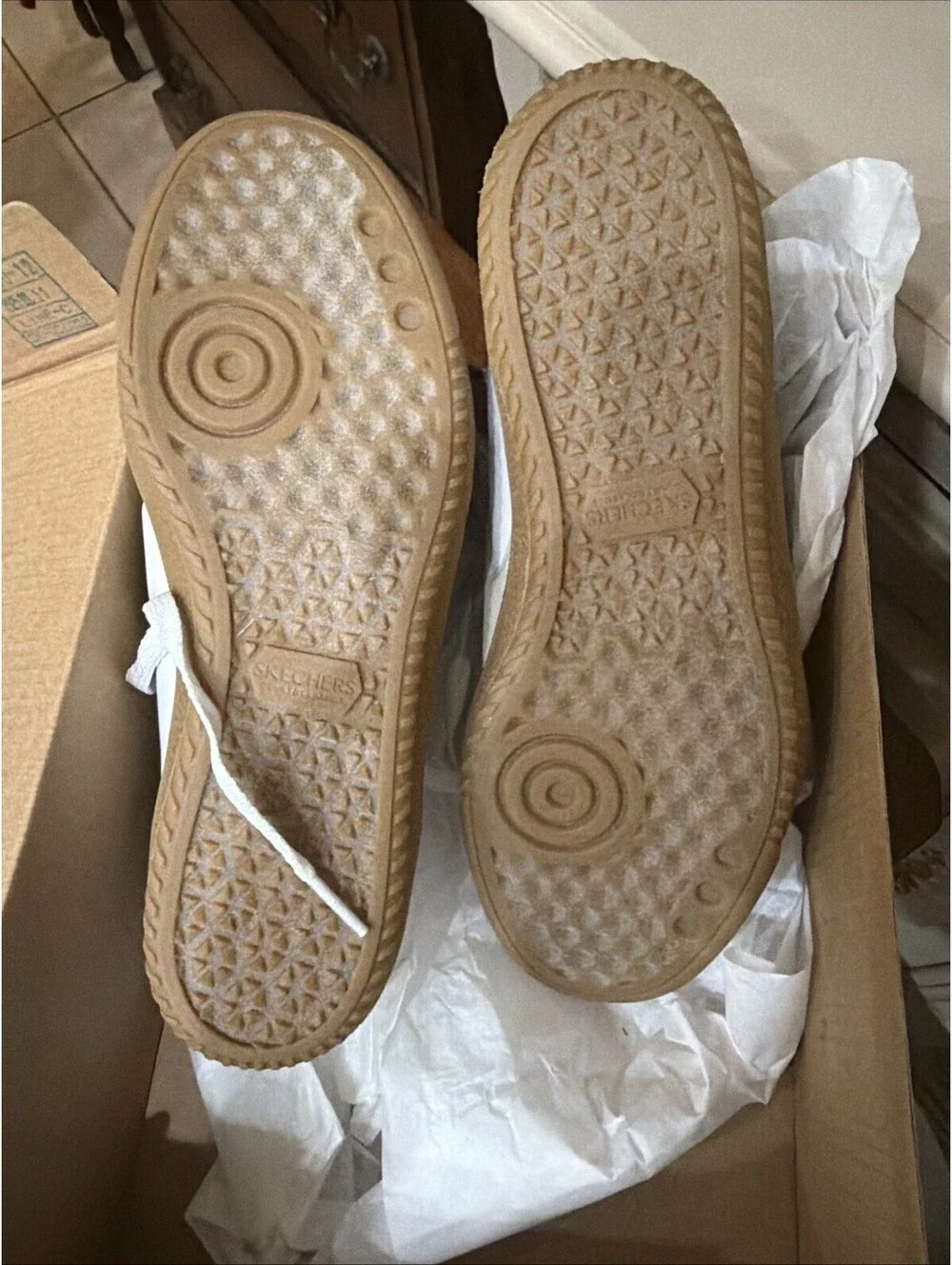 Skechers Court Classics Hotshot Kickoff White Natural 185232/WNT Women’s Size 7